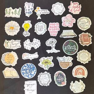 Set Your Mind On Things Above… Inspirational Sticker Set - Multicolor 29 count